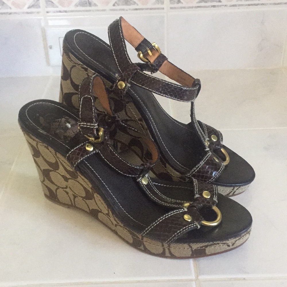 Coach wedge sandals